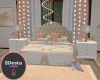 Peachy queen bed
