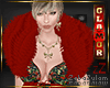 zZ Fur Shrug  Red