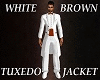White Brown Tux Jacket