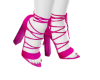 Pink Lace Heel Sandals