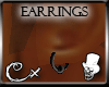 [CX]Black ring earrings