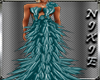 NIX~Teal Feather Gown