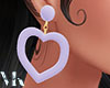 VK. Lilac Heart Earrings