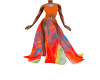 MYZ ORANGE FLAIR DRESS