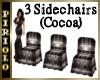 3 Sidechairs (Cocoa)