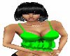 GREEN BABYDOLL TOP
