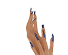Star Hands Blue Nails