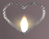 Heart Wall Candle Silver