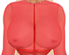 mugler' mesh top red