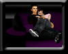 -F- Purple & Black Couch