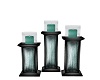 black and mint candles