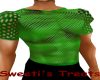 Green mesh  top
