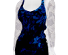 flower blue dress