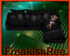 black lounge couch