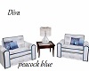  peacock blue chairs