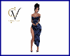 Vestido Azul Rendado