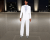 white suit blue shirt
