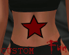 FUN Red star tattoo