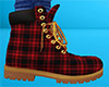 Red Work Boots Plaid (M)