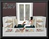 White Bookcase Bench