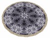 rug flower grey