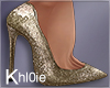 K NYE gold heels