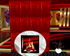 RED/BLACK FIREPLACE