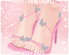 $K Pink Butterfly Heels