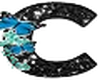 Black glitter Letter C