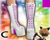 (C) Purple/White Boots