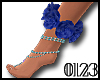 *0123* Blue Rose Anklets