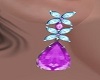Purple and Blue earrings