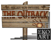 Outback wood sign 2 pose