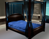 Blue Canopy Bed w/poses