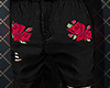 lY-Black Pants Rose