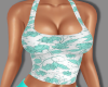 Aqua Floral Print Tank