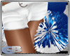 blue and white pompons