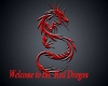 Red dragon club sign