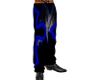 blue goth cross pants