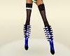 rave high boots blue