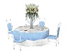 blue guest wedding table