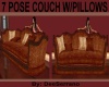 7 POSE COUCH W/PILLOWS