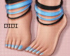 !!D Cute Feet Blue LT