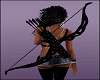 Bow + Arrows Black Glit