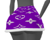 PURPLE L-V FUR SKIRT