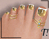 T! Gold Butterfly Feet