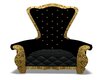 Black/Gold Queen's Chair