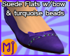 MJ Purple Leather Flats