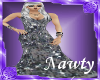 {MEE}Silver Glitter Gown