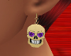 *TJ* Skull Earrings G Pu